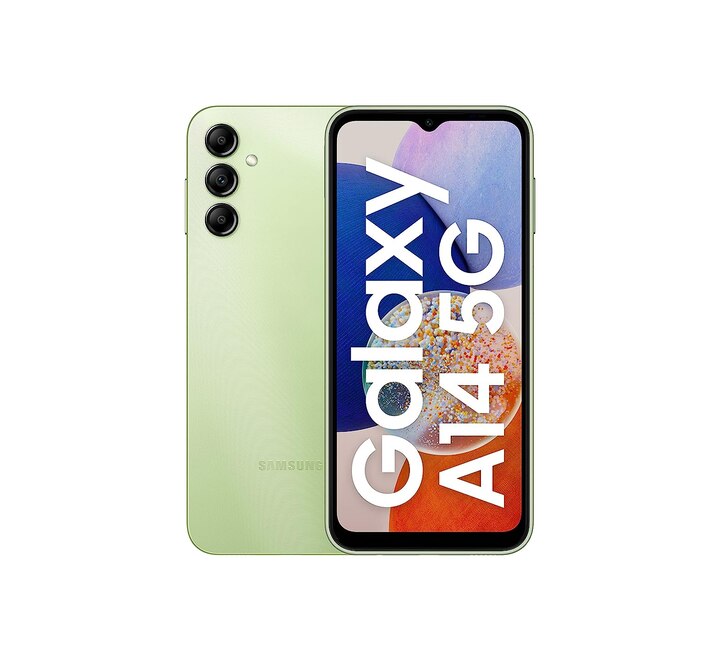 Samsung Galaxy A14 5G (Light Green 6GB 128GB Storage) | Triple Rear Camera (50 MP Main) | Upto 12 GB RAM with RAM Plus | Without Charger (A146BLGH GREEN)